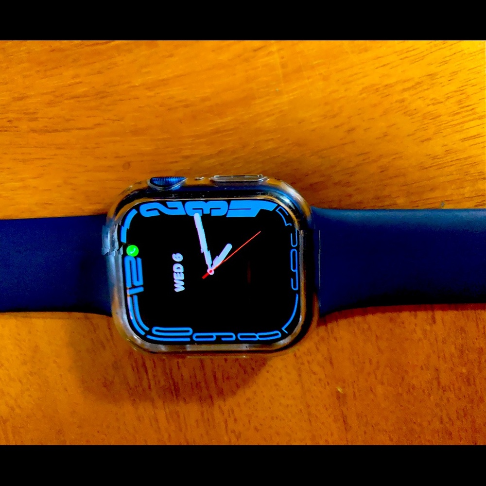 Apple Watch Series 7 GPS + Cellular ,Abyss Blue case + 41mm and 45mm bands - Picture 1 of 11